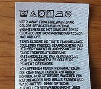 Care label package for clothing companies