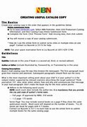 Help and Guide in Creating a Useful Catalog