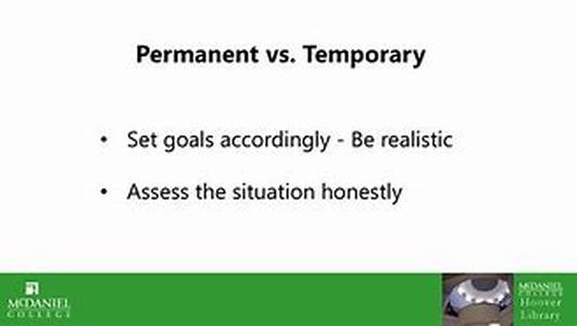 Transition from temporary to permanent