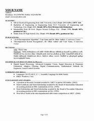 Resume Writing