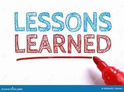 Weekly Lessons Learned
