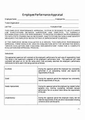 How To Write A Performance Appraisal