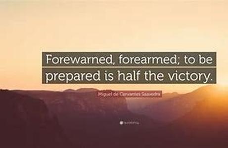 Forewarned is Forearmed