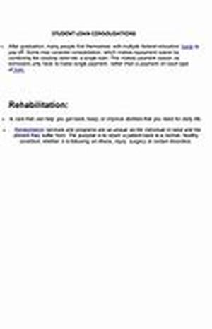 Title: Student Loan Consolidation Rates