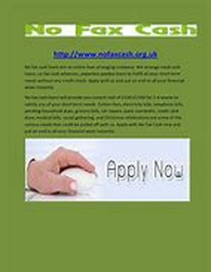 No Fax No Teletrack Payday Loans