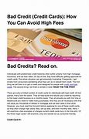 Bad Credit Car Loans Have Their Advantages
