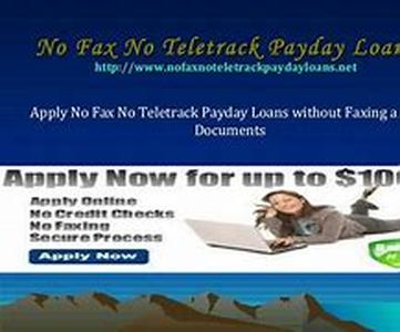 No Fax Fast Payday Loans