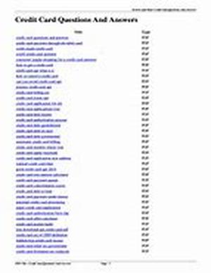 Credit Card Processing For 2007