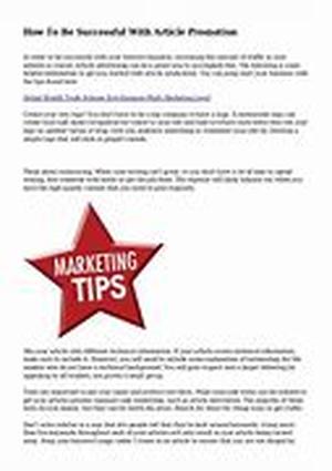 Article Marketing: Dress Up Your Own Site
