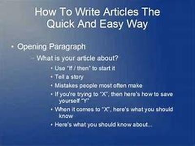 Write Articles That Relate to Your Product or Service