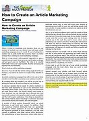 Article Marketing Part 2 - Who Said You Can't Write