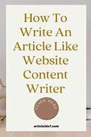 Writing Ain't for Everyone, But Article Writing Is