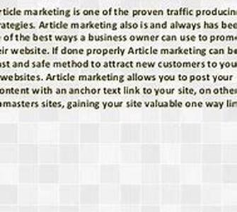 Article Marketing And The Eye Of The Spider