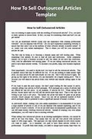How to Increase Your Sales with Outsourced Articles