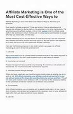 Affiliate Marketing through Craigslist