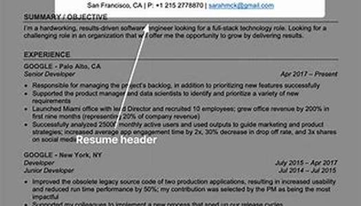 Tips for internship resumes