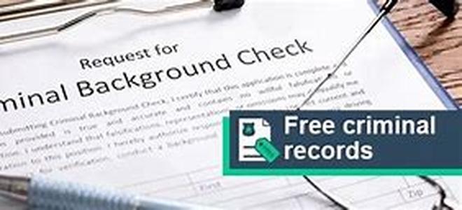 Free  Criminal Records