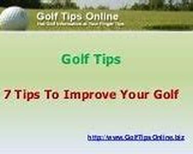 Refining A Golf Swing